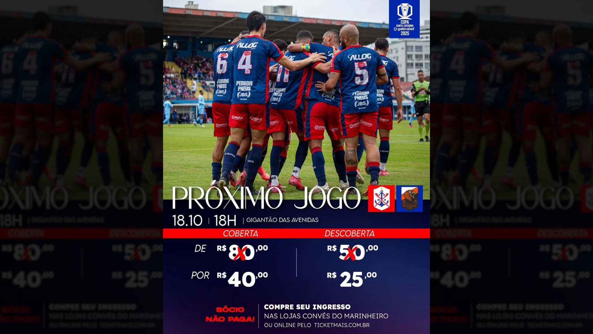 Sábado é decisão! Vamos lotar o Gigantão! 🔵🔴⚓